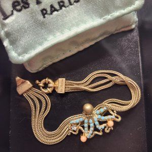 Les Nereides Octopus bracelet 18ct gold plated